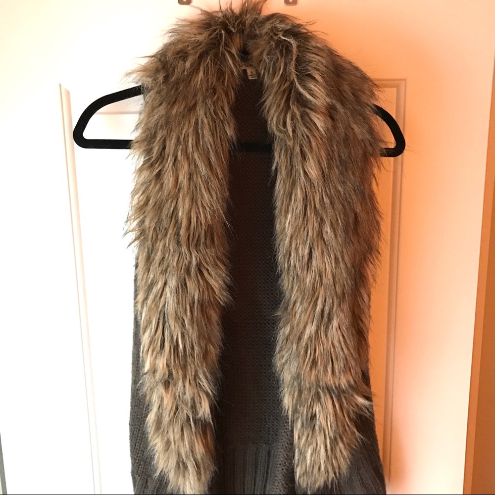 Faux Fur Crochet Vest